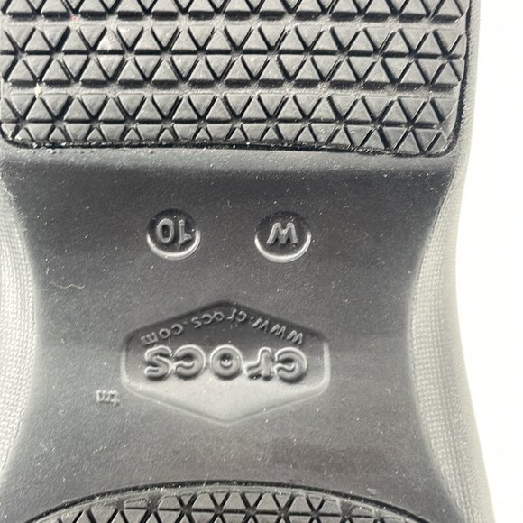 Crocs Dual Comfort Clogs slip on shoes Black with Speckles slip resistant sz 10 - Picture 6 of 9